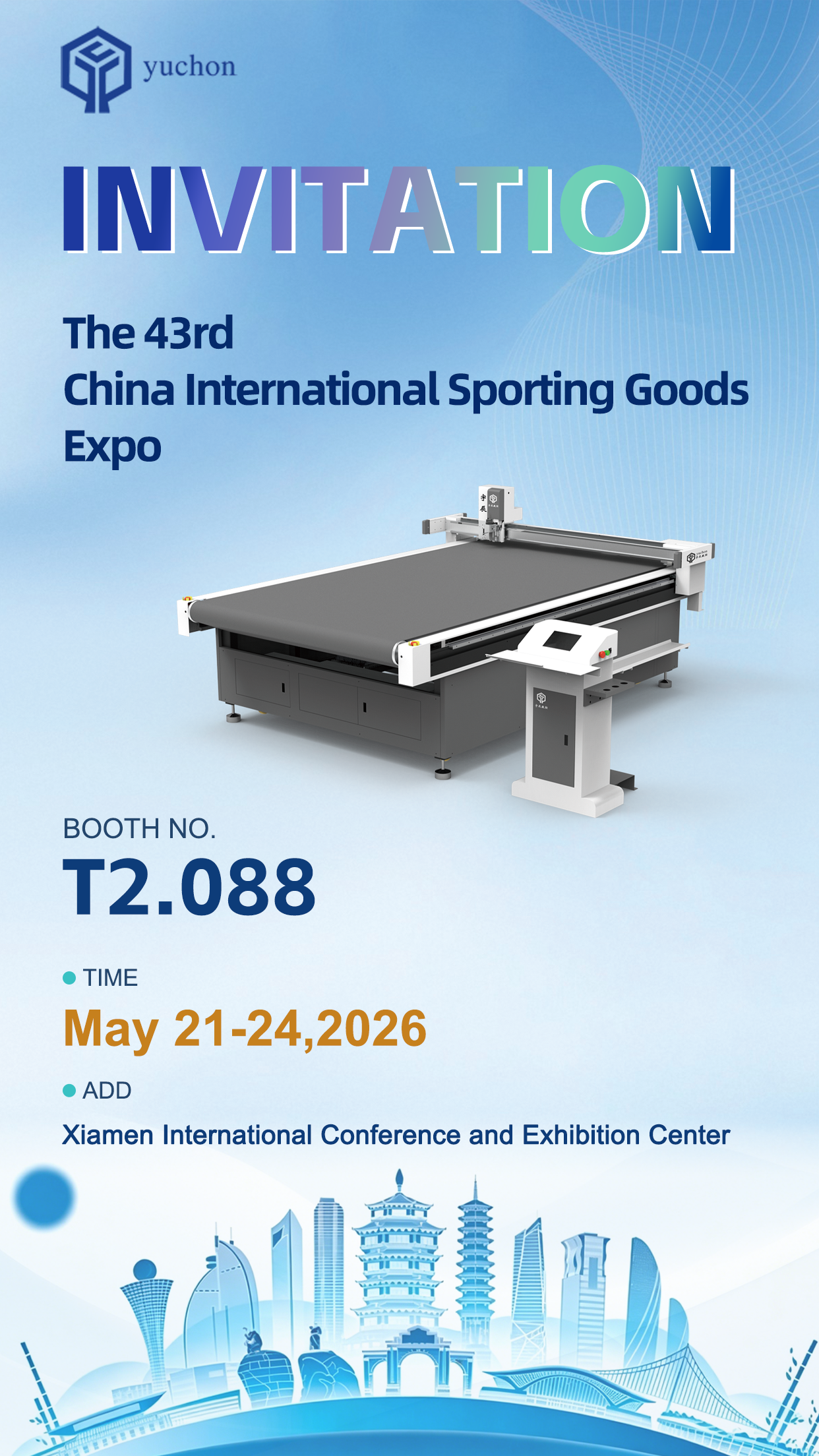 Meet YUCHON CNC at China Sport Show 2026